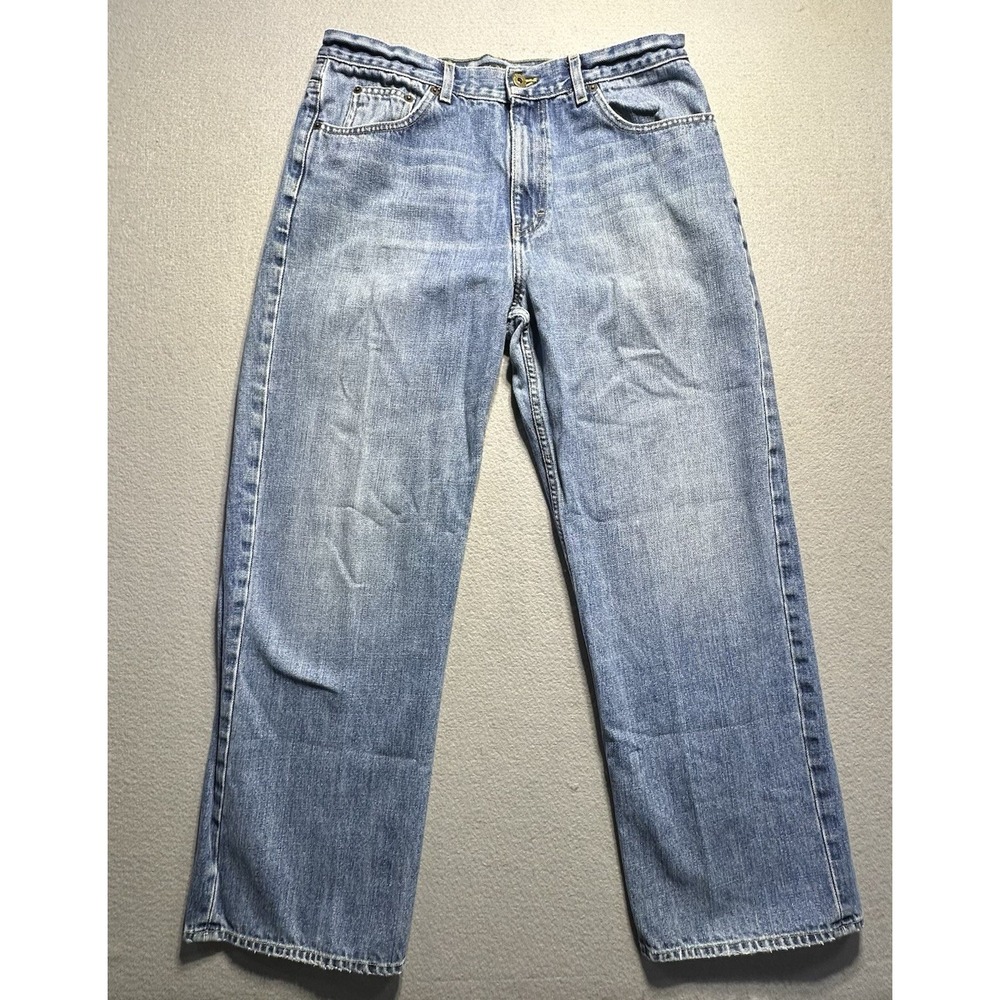 J Crew Jeans Mens 34 x 30 Medium wash Blue Denim Straight Leg Made in the USA
